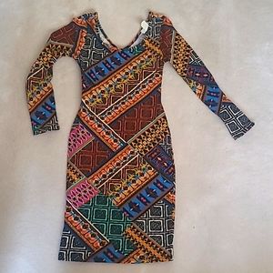 🔥 colorful Bodycon Dress sz M